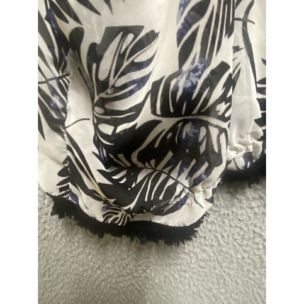 West Loop Sheer Open Kimono Cardigan Top Womens One Size Boho Black Floral - Picture 5 of 7